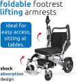 Multifunction Safe conveniente para cadeira de rodas motorizada elétrica elétrica